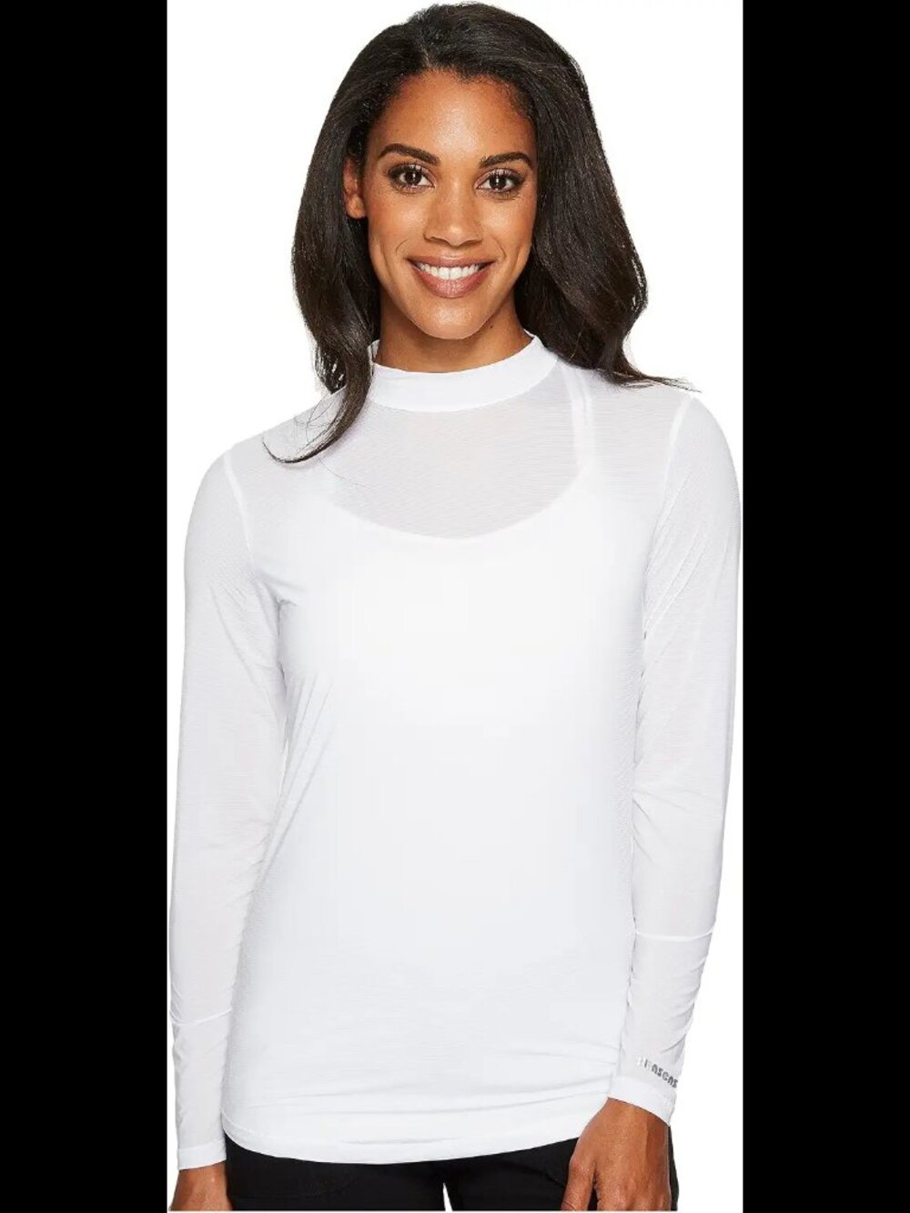 NWT Jamie Sadock White Sunsense Mandarin Collar Layering Shirt, XS